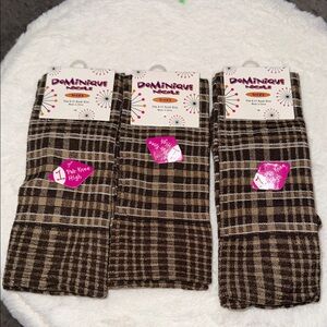 Dominique Brown Plaid Women’s Socks